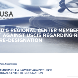 IIUSA và các thành viên nộp đơn kiện uscis về việc tái chỉ định trung tâm vùng