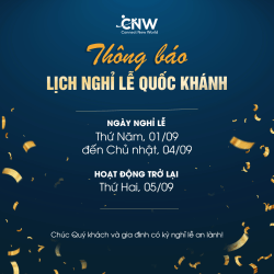 CONNECT NEW WORLD THÔNG BÁO LỊCH NGHỈ LỄ QUỐC KHÁNH