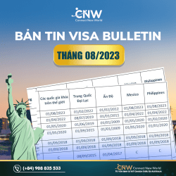 Visa Bulletin/bản tin thị thực Mỹ tháng 8/2023 - Tín hiệu tốt dành cho diện lao động phổ thông EB-3