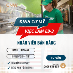 Công việc EB-3 2025: Nhân viên bán hàng Subway